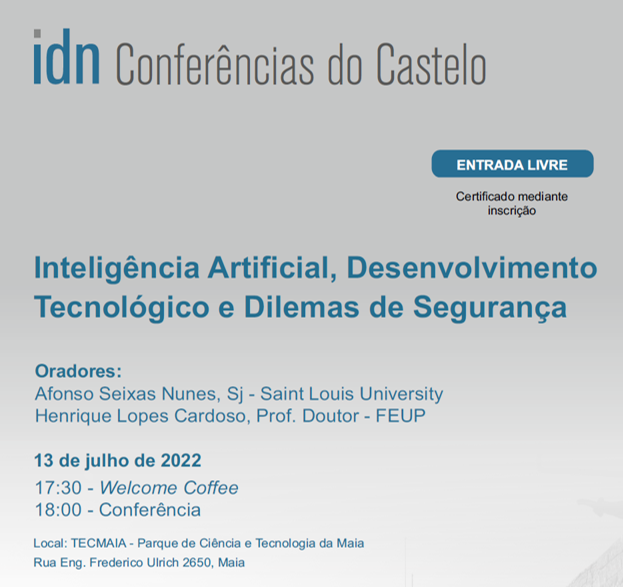 Conferência - Inteligência Artificial, Desenvolvimento Tecnológico e Dilemas de Segurança