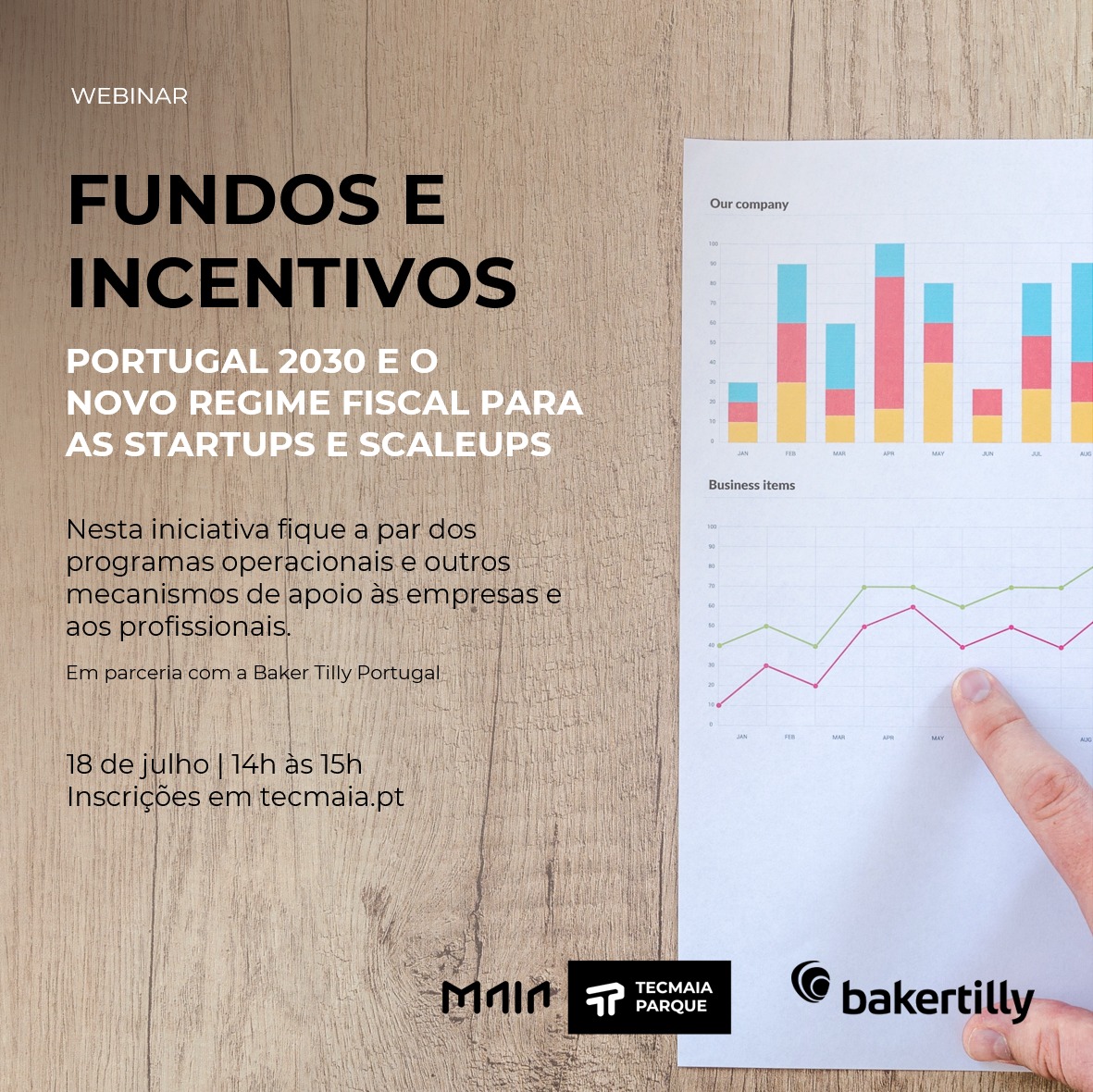 Webinar "Fundos e Incentivos - Portugal 2030 e Novo Regime Fiscal Startups e Scaleups"