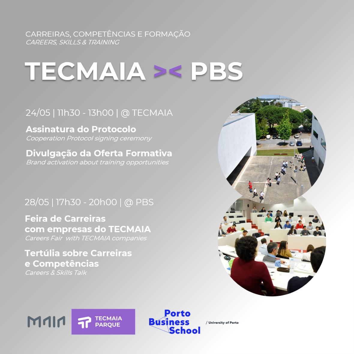 Parceria TECMAIA e Porto Business School
